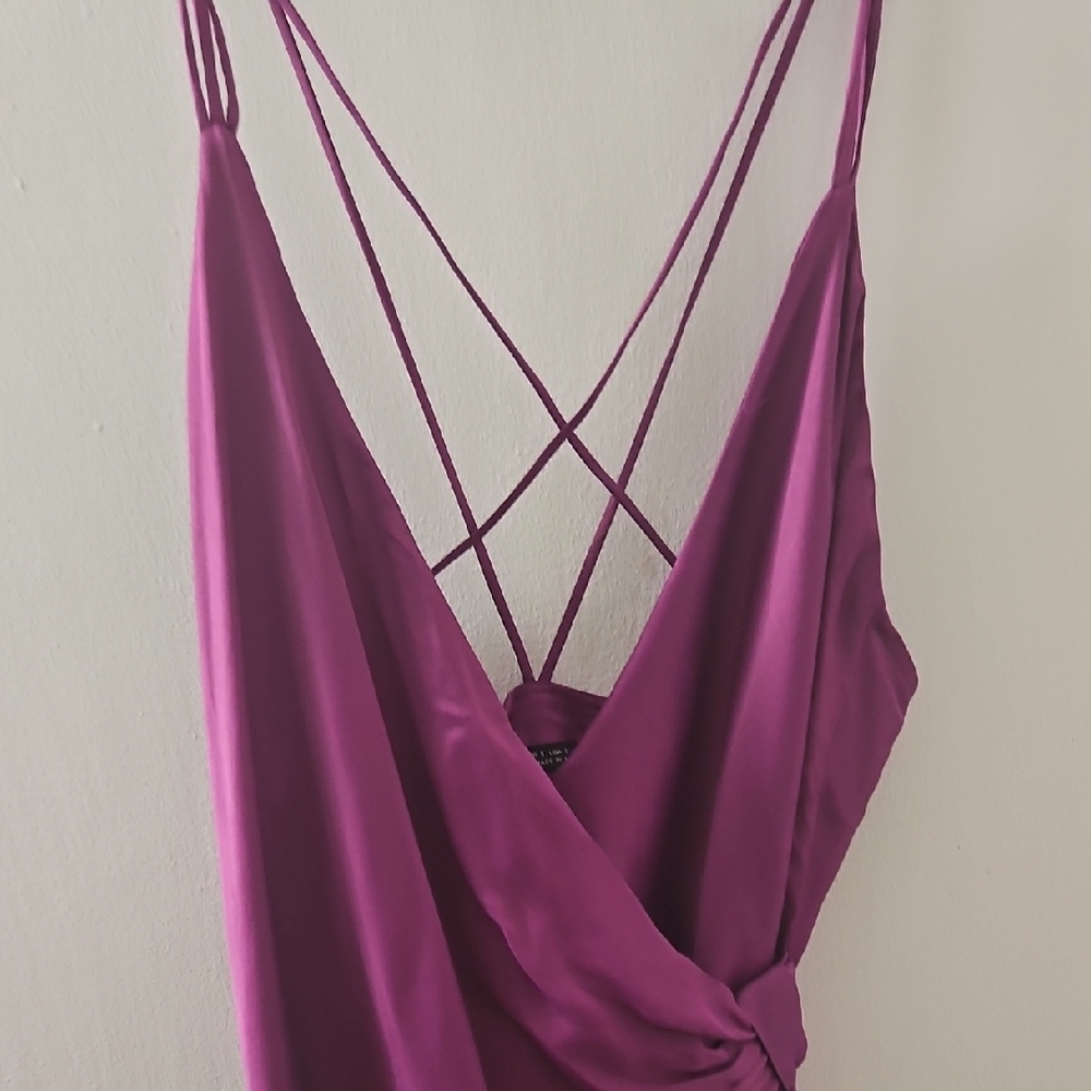 Elegant Purple Strappy Dress